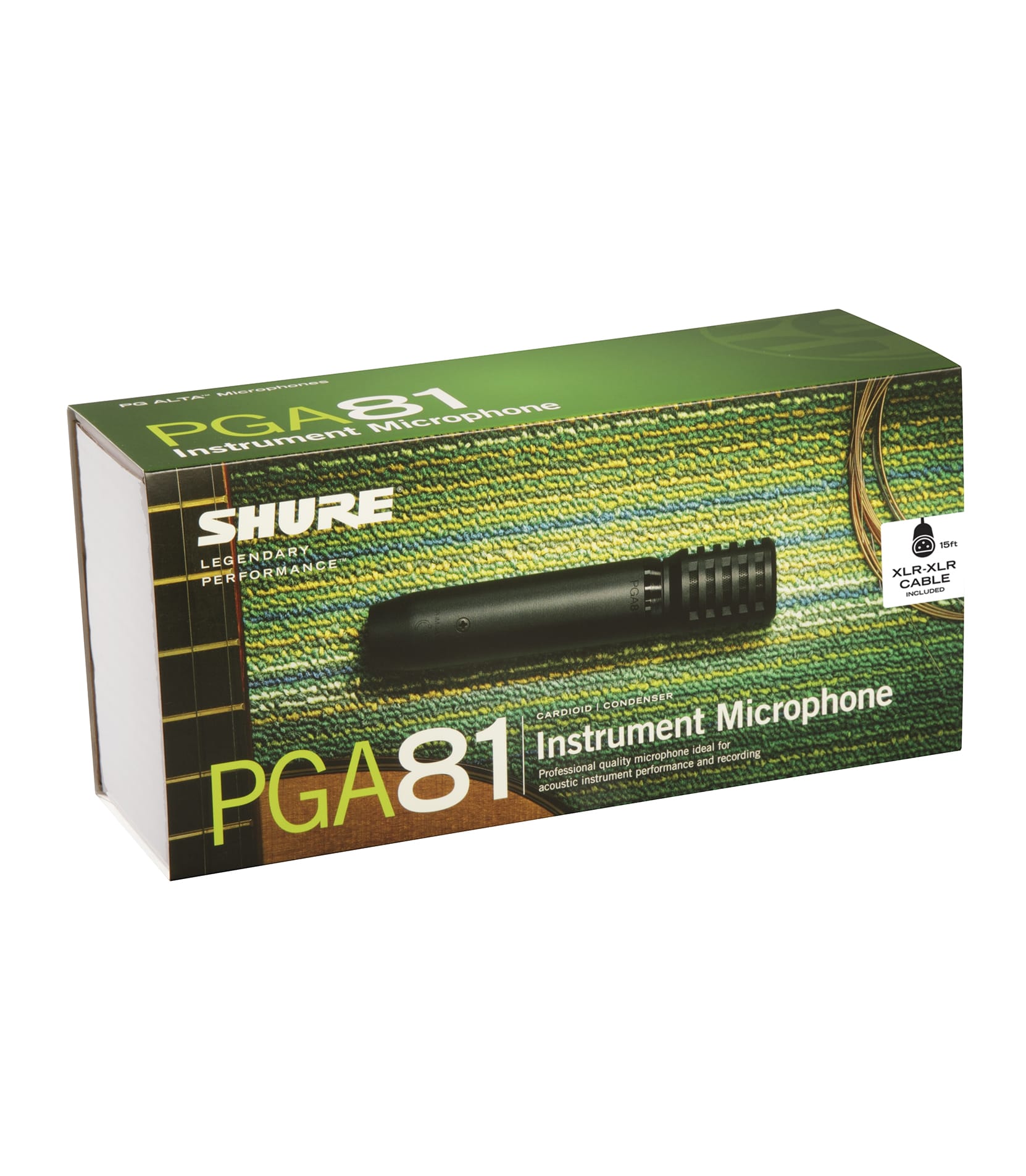 Buy PGA81XLR Shure PGA81 Cardioid Condenser Instrument Microphone with 15ft XLR to XLR Cable